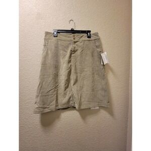 NWT Woolrich A-line Skirt, Dark Khaki Color Size 14